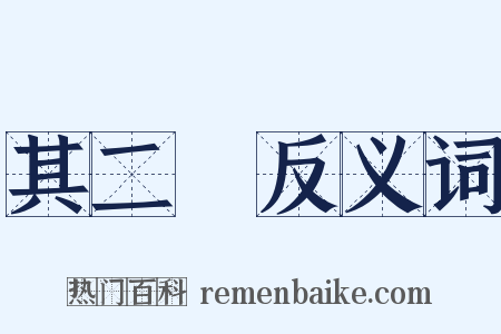 其二〇反义词是什么意思的图片